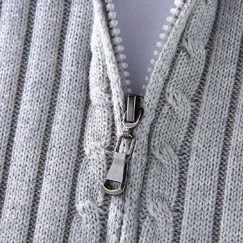 Chaqueta de algodón de manga larga y cuello alto para hombre con diseño de cremallera y estampado de Buddha Stones Spring Plain - image 4
