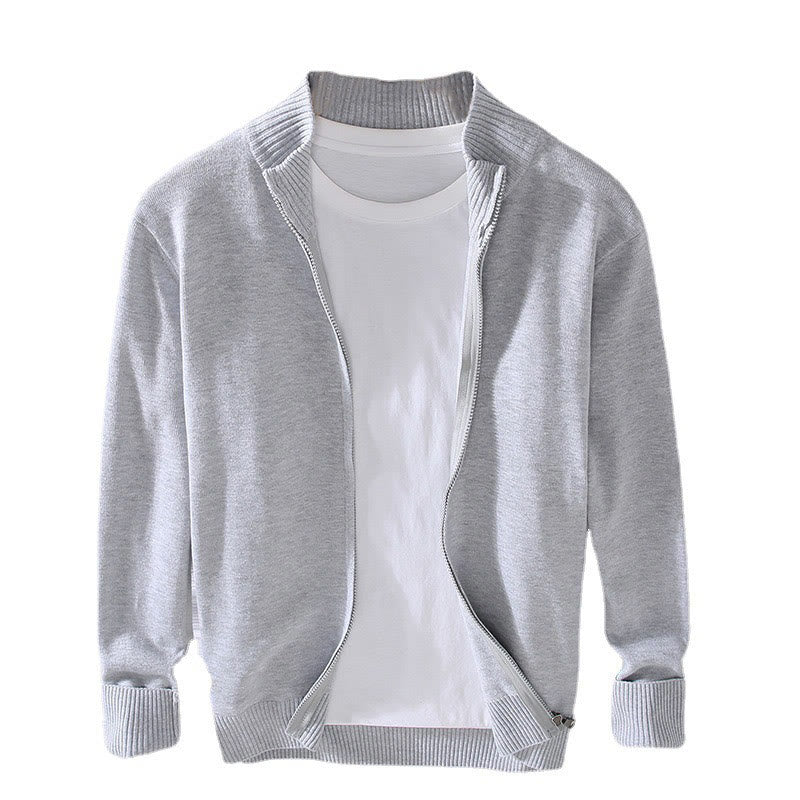Chaqueta de algodón de manga larga para hombre con diseño de Buddha Stones, cremallera lisa y dobladillo acanalado - image 10