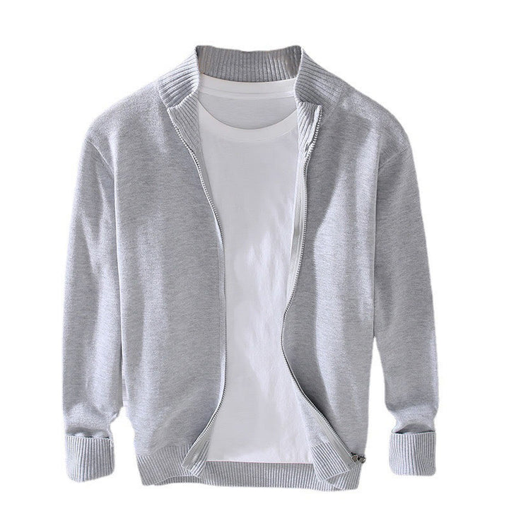 Chaqueta de algodón de manga larga para hombre con diseño de Buddha Stones, cremallera lisa y dobladillo acanalado - image 10