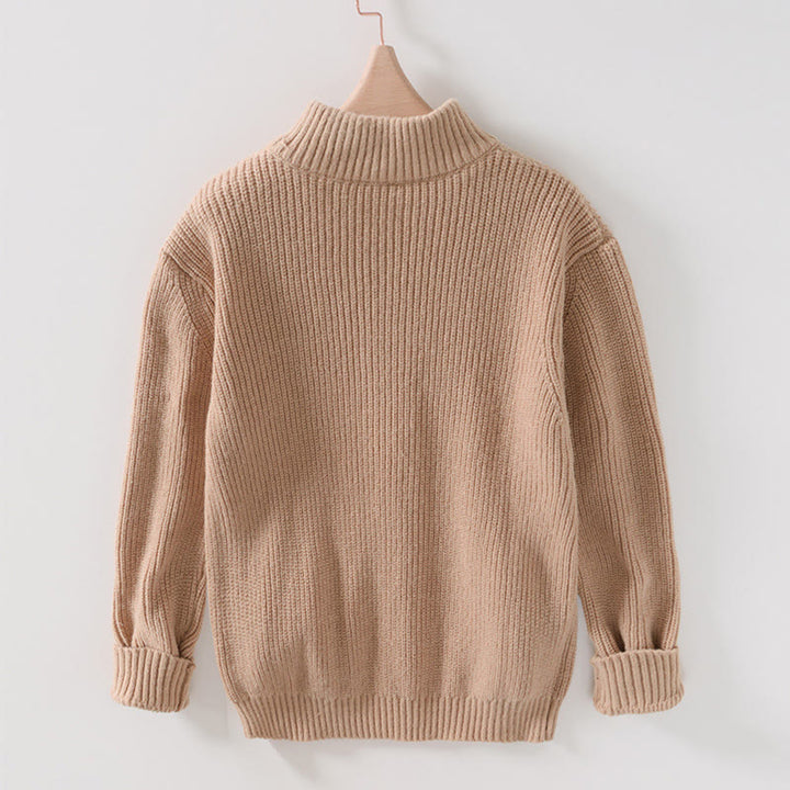 Chaqueta de punto con cremallera de color liso de invierno Buddha Stones para hombre, de algodón, de manga larga y con bolsillos - image 13