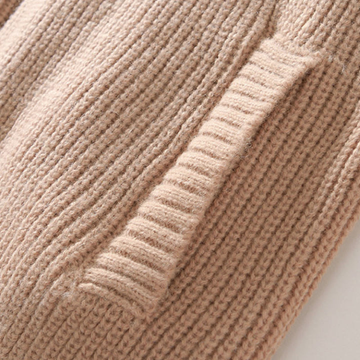 Chaqueta de punto con cremallera de color liso de invierno Buddha Stones para hombre, de algodón, de manga larga y con bolsillos - image 16