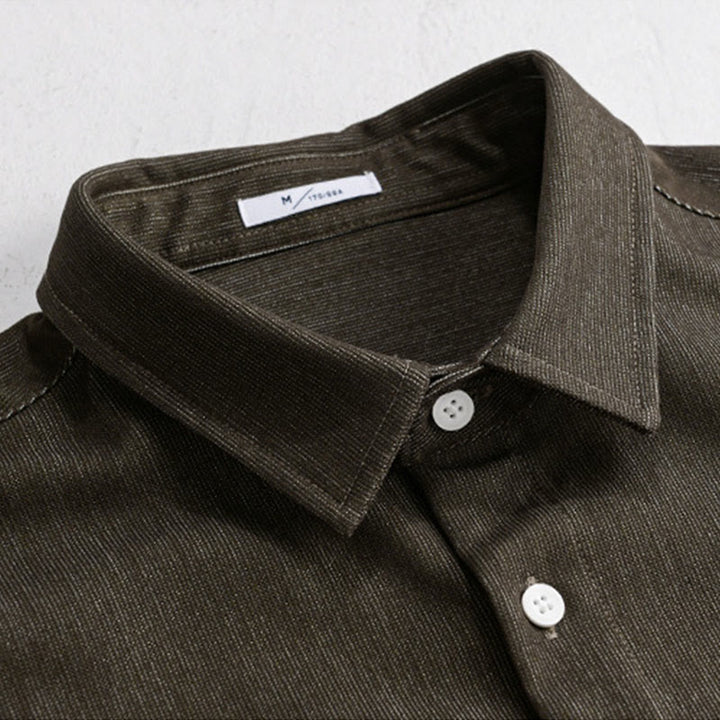 Chaqueta de manga larga para hombre con solapa y botones en color puro Buddha Stones Fall - image 12