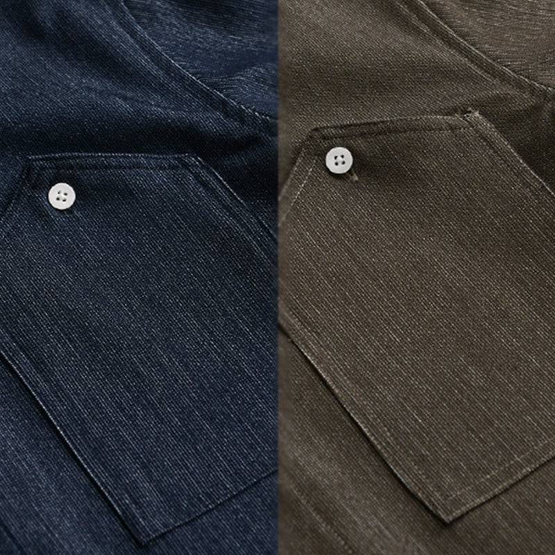 Chaqueta de manga larga para hombre con solapa y botones en color puro Buddha Stones Fall - image 18