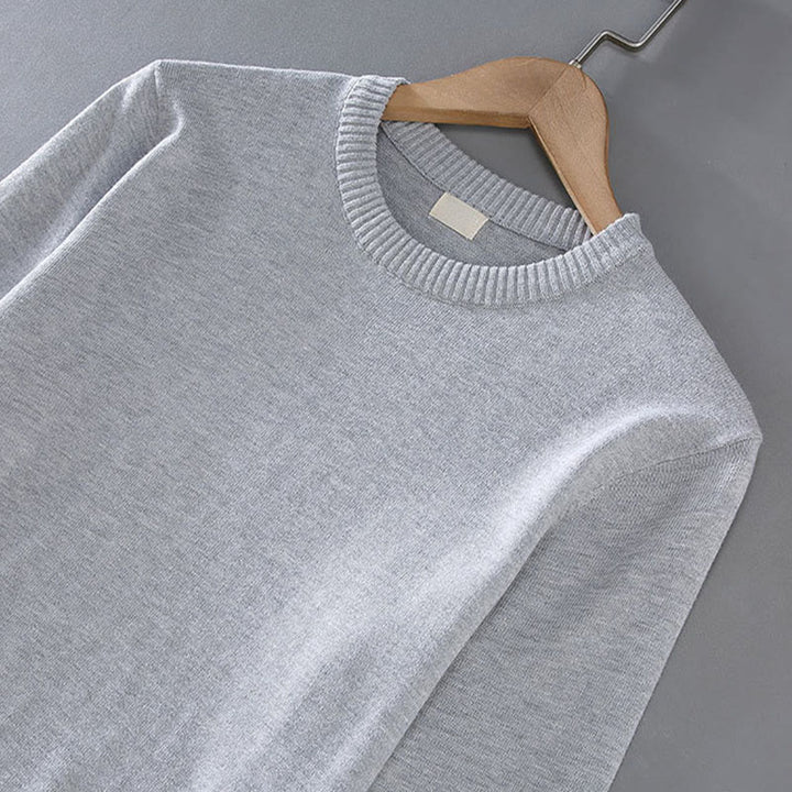 Suéter térmico de algodón puro con diseño acanalado Buddha Stones para hombre, cuello redondo y manga larga - image 5