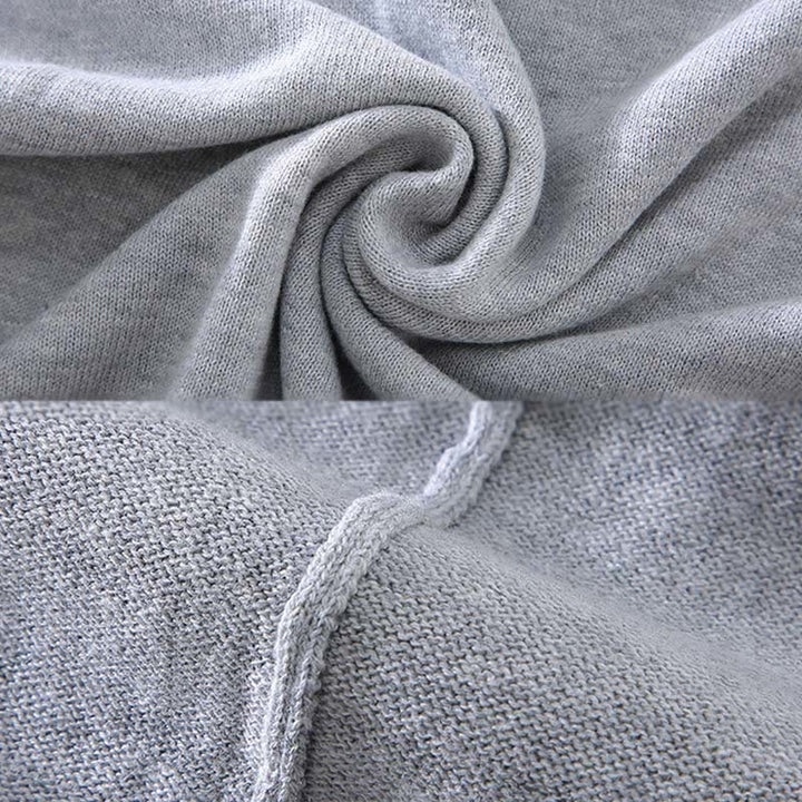 Suéter de manga larga para hombre, de algodón, con cuello en V, color liso y diseño sencillo, con Buddha Stones - image 5