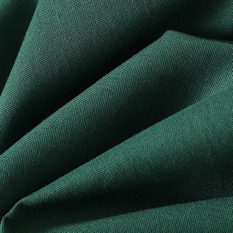 Vestido midi de manga larga para mujer con diseño de bloques de color y parches de Buddha Stones, con bolsillos. - image 6