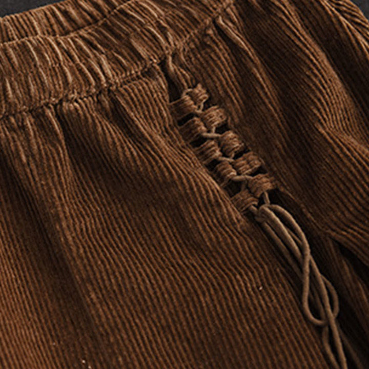 Falda de pana lisa Buddha Stones para mujer, de largo 7-8, con bolsillos - image 11