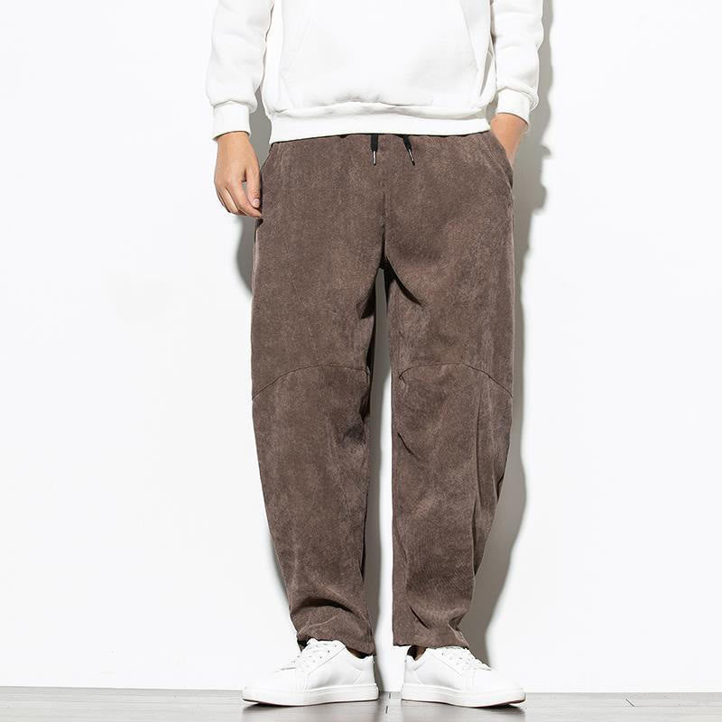 Pantalones cónicos de pana de algodón con bolsillos para hombre Buddha Stones Fall Pure Color - image 23