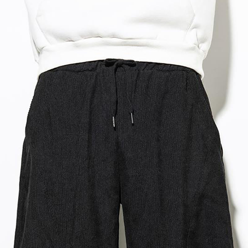 Pantalones cónicos de pana de algodón con bolsillos para hombre Buddha Stones Fall Pure Color - image 18