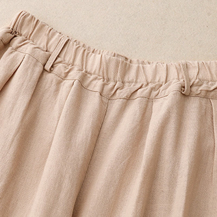 Pantalones anchos de algodón de color liso para mujer con bolsillos y estampados de Buddha Stones - image 20