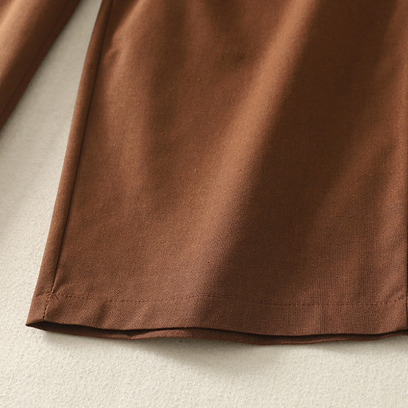Pantalones anchos de poliéster con bordado de Buddha Stones para mujer, con bolsillos - image 24