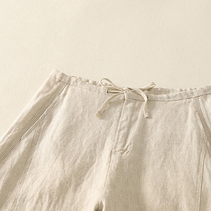 Pantalones casuales de algodón con bolsillos para mujer de Buddha Stones - image 1