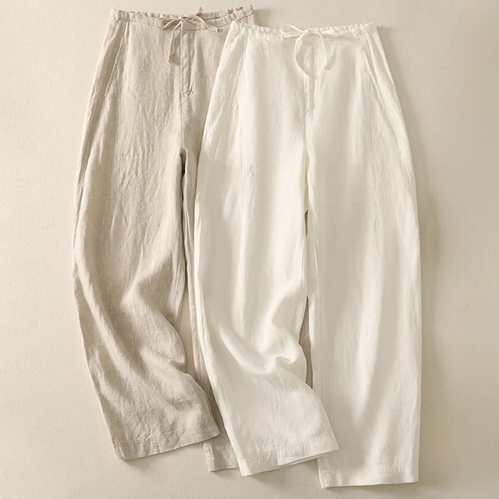 Pantalones casuales de algodón con bolsillos para mujer de Buddha Stones - image 13