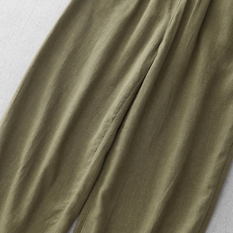 Pantalones casuales de algodón con bolsillos para mujer, de Buddha Stones , de longitud 7-8 - image 5