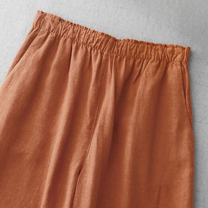 Pantalones casuales de algodón con bolsillos para mujer, de Buddha Stones , de longitud 7-8 - image 10