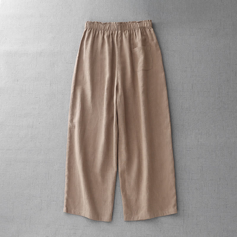Pantalones casuales de algodón con bolsillos para mujer, de Buddha Stones , de longitud 7-8 - image 17