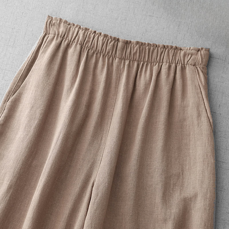 Pantalones casuales de algodón con bolsillos para mujer, de Buddha Stones , de longitud 7-8 - image 22