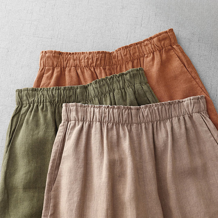 Pantalones casuales de algodón con bolsillos para mujer, de Buddha Stones , de longitud 7-8 - image 24
