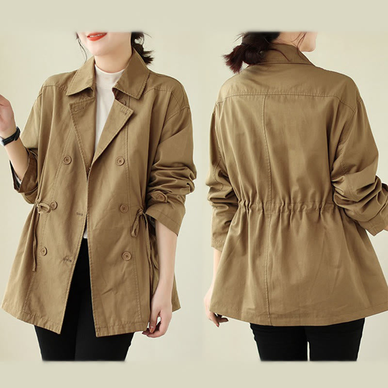 Chaqueta de algodón con botones y manga larga para mujer Buddha Stones - image 12