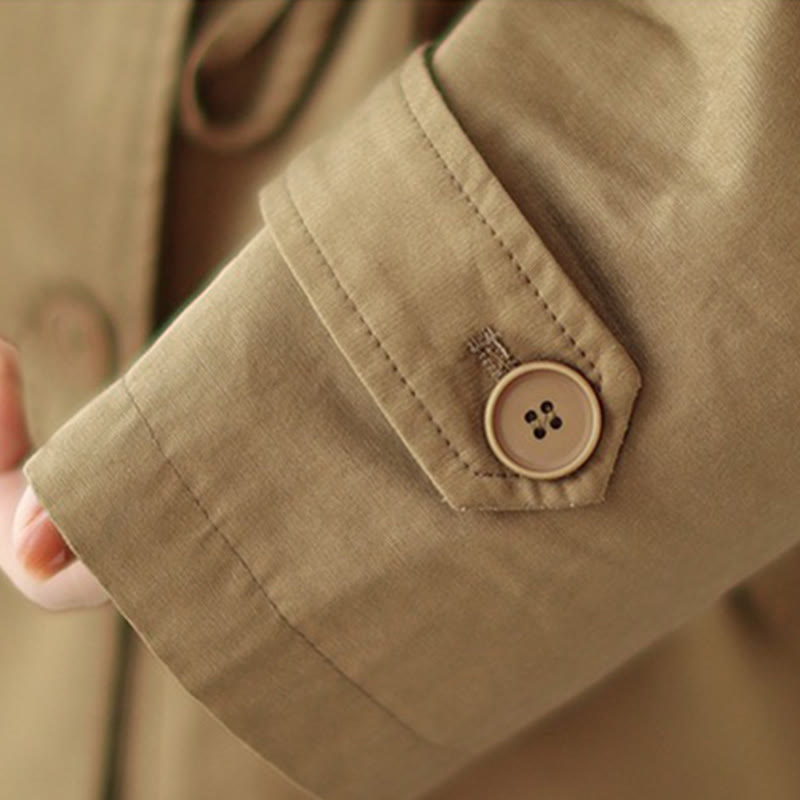 Chaqueta de algodón con botones y manga larga para mujer Buddha Stones - image 17