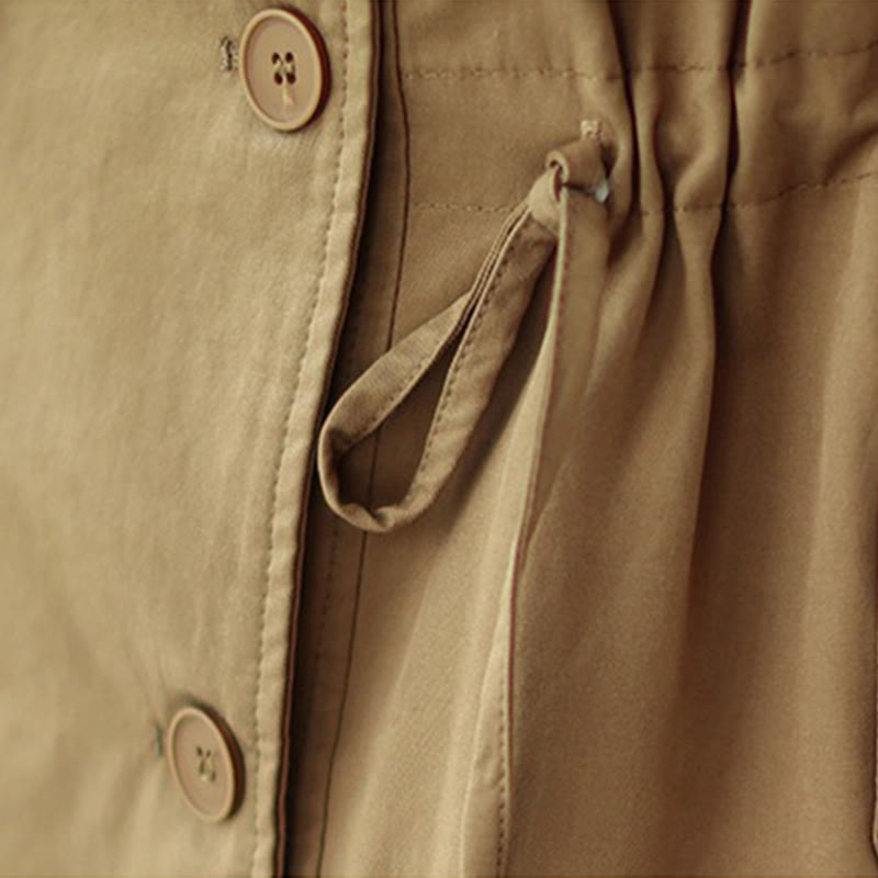 Chaqueta de algodón con botones y manga larga para mujer Buddha Stones - image 16