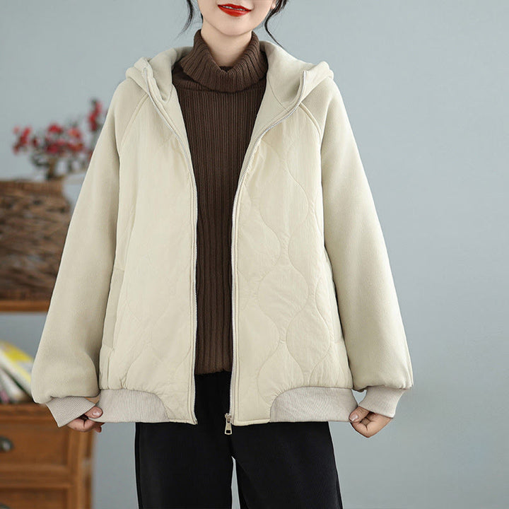 Chaqueta de algodón con capucha, manga larga y bolsillos para mujer de Buddha Stones - Encaje antiguo - US14，UK/AU18，EU46 (2XL) - image 0