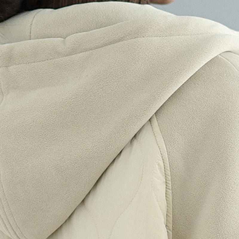Chaqueta de algodón con capucha, manga larga y bolsillos para mujer de Buddha Stones - image 6
