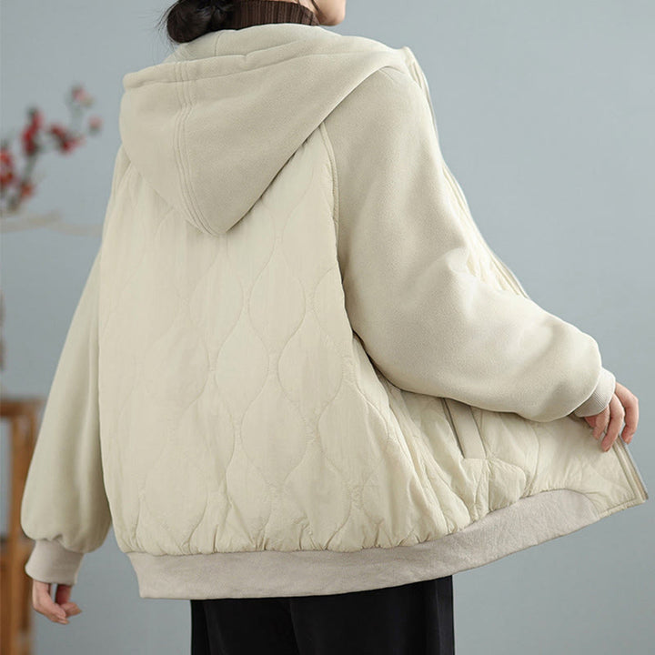 Chaqueta de algodón con capucha, manga larga y bolsillos para mujer de Buddha Stones - image 7