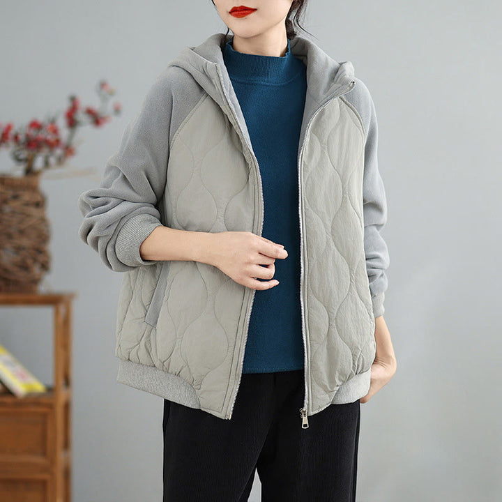 Chaqueta de algodón con capucha, manga larga y bolsillos para mujer de Buddha Stones - image 10