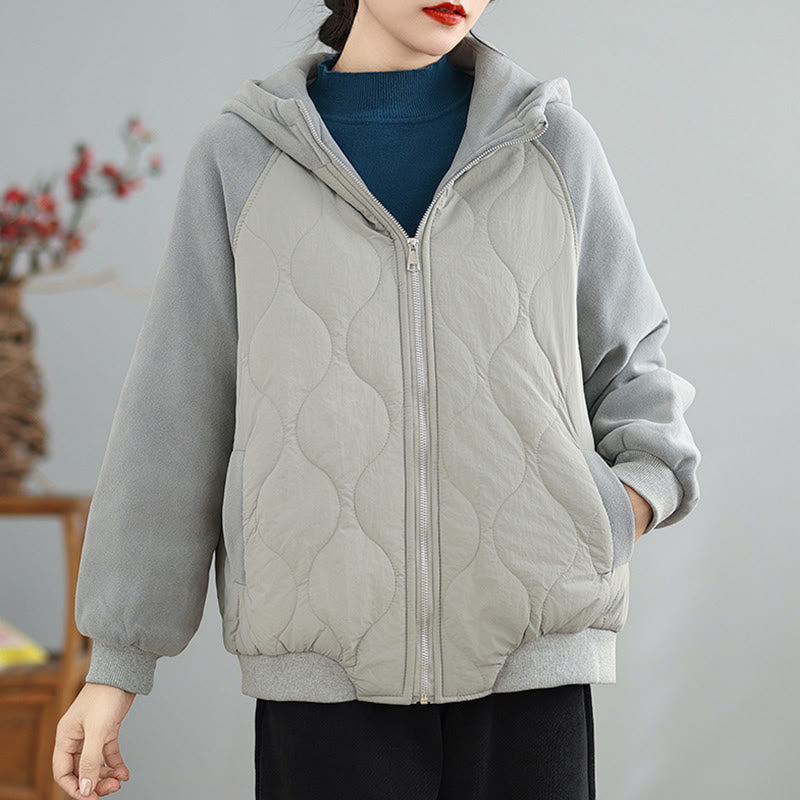 Chaqueta de algodón con capucha, manga larga y bolsillos para mujer de Buddha Stones - image 11