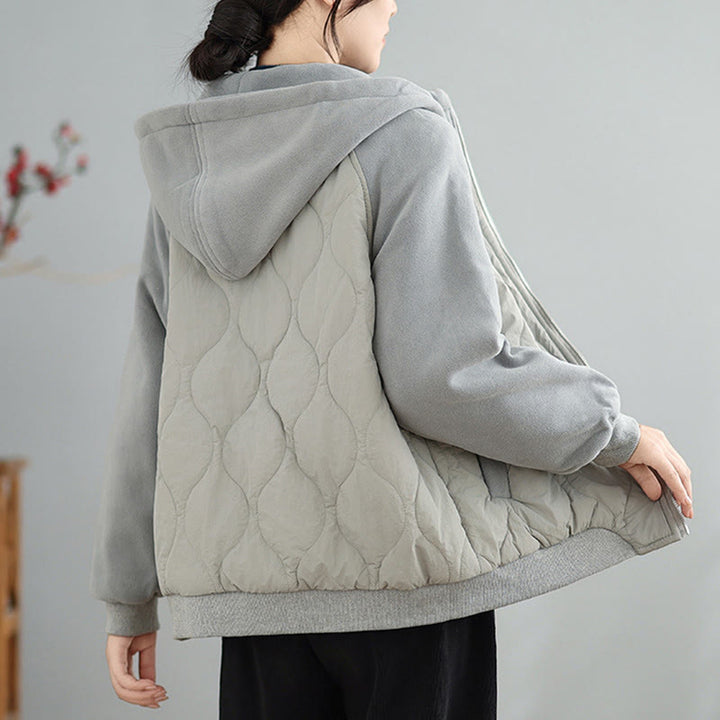 Chaqueta de algodón con capucha, manga larga y bolsillos para mujer de Buddha Stones - image 12