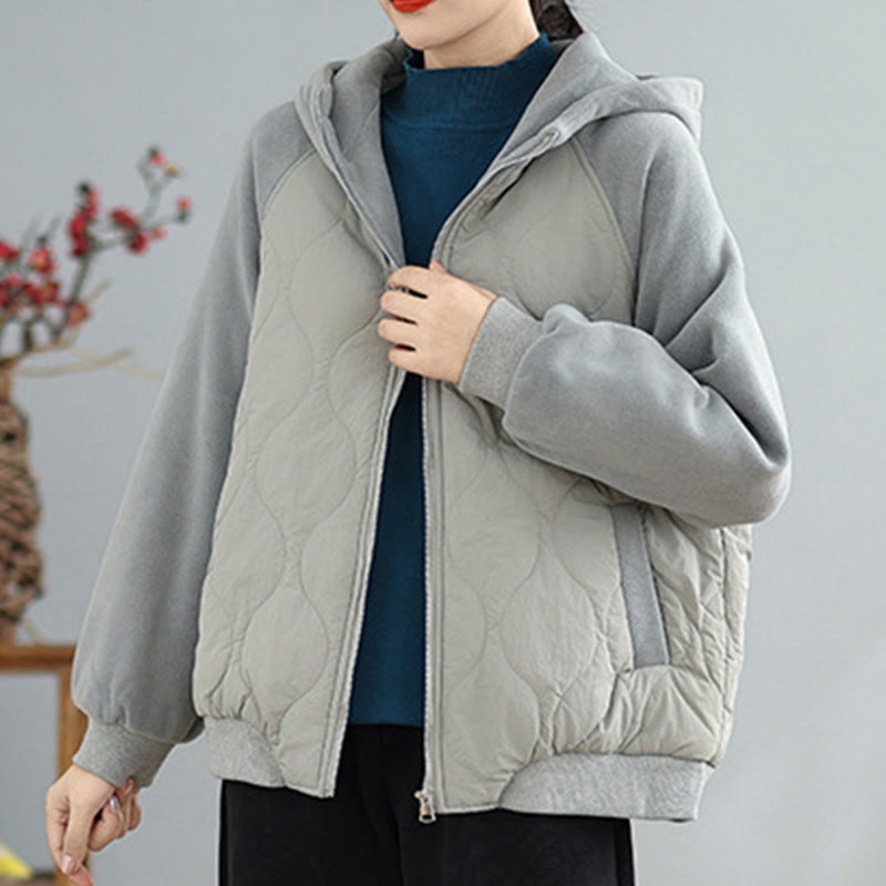 Chaqueta de algodón con capucha, manga larga y bolsillos para mujer de Buddha Stones - image 13