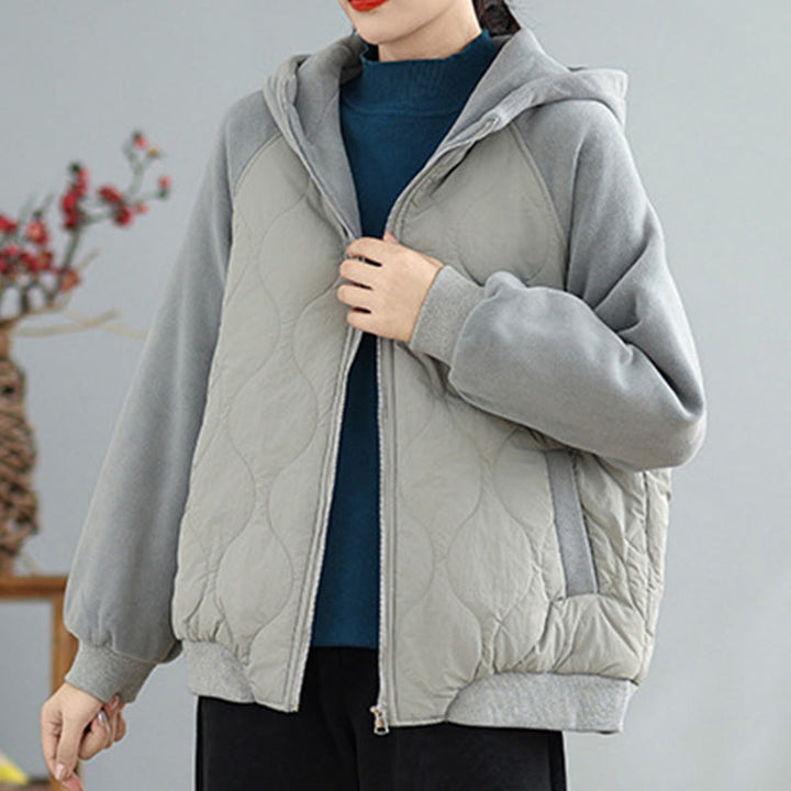 Chaqueta de algodón con capucha, manga larga y bolsillos para mujer de Buddha Stones - image 13