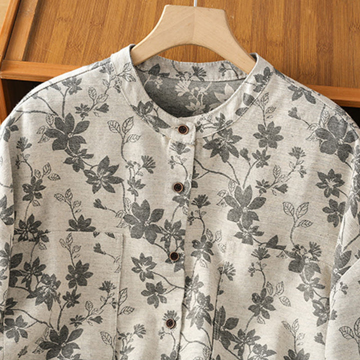 Camisa de poliéster de manga larga para mujer con estampado casual de Buddha Stones - image 2