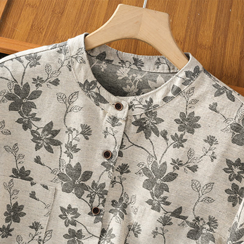 Camisa de poliéster de manga larga para mujer con estampado casual de Buddha Stones - image 4