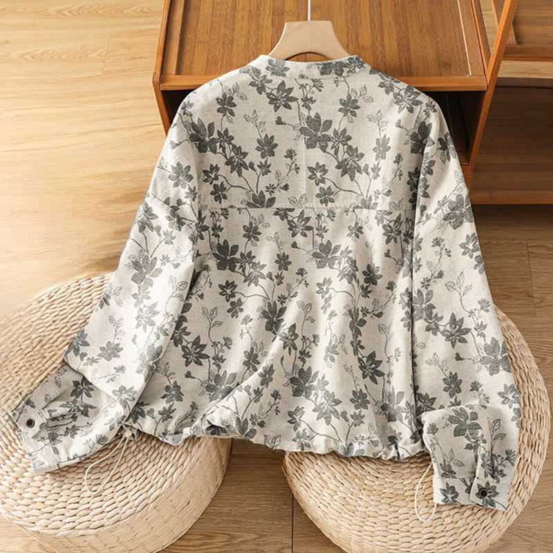 Camisa de poliéster de manga larga para mujer con estampado casual de Buddha Stones - image 1