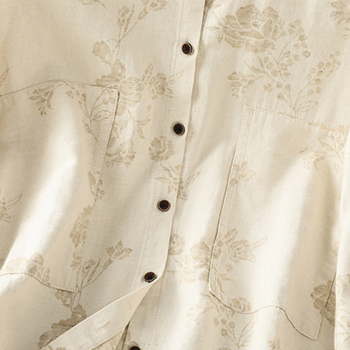 Camisa de poliéster de manga larga para mujer con estampado casual de Buddha Stones - image 14