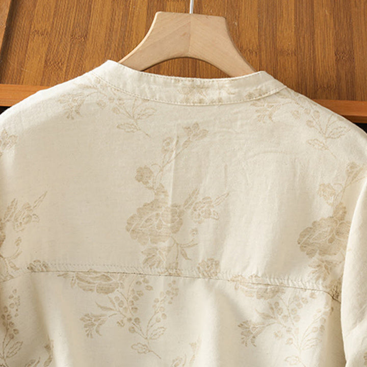 Camisa de poliéster de manga larga para mujer con estampado casual de Buddha Stones - image 13