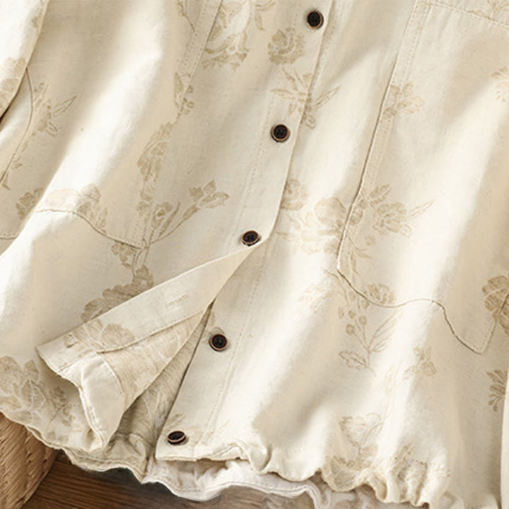 Camisa de poliéster de manga larga para mujer con estampado casual de Buddha Stones - image 16