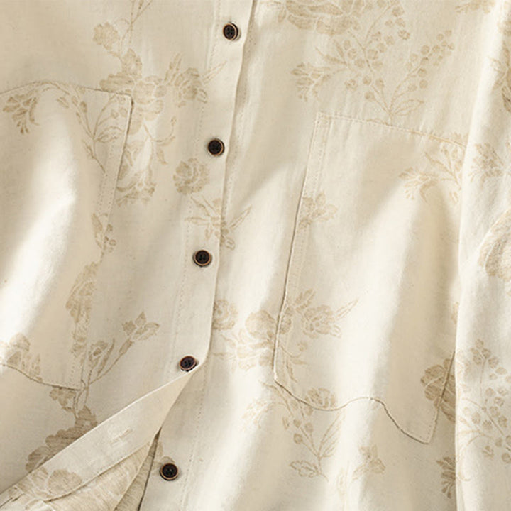 Camisa de poliéster de manga larga para mujer con estampado casual de Buddha Stones - image 15