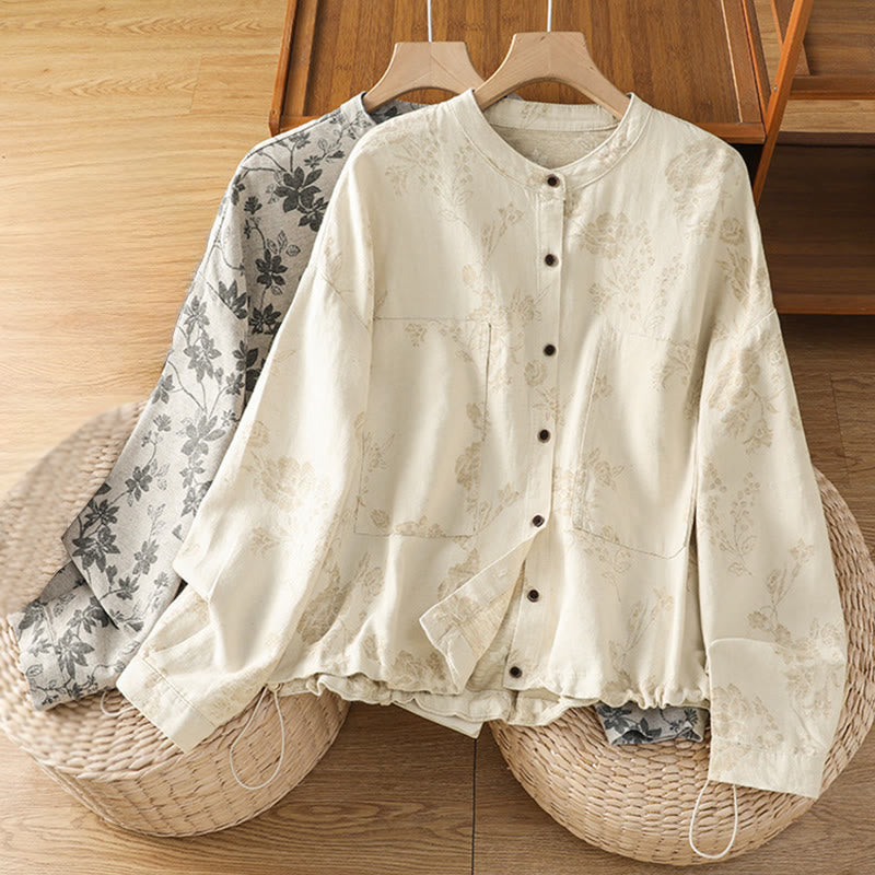 Camisa de poliéster de manga larga para mujer con estampado casual de Buddha Stones - image 21