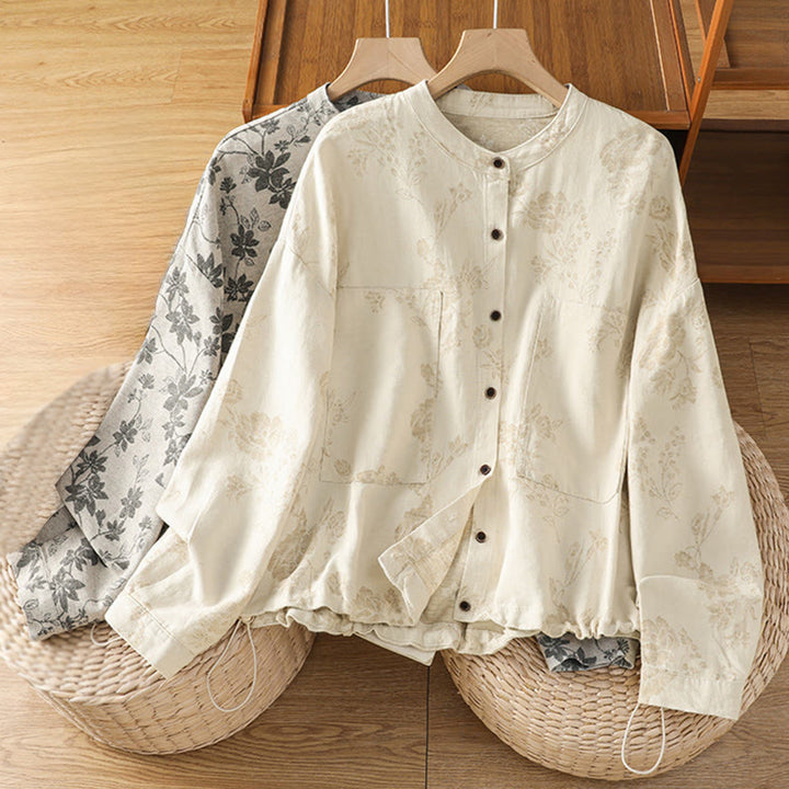Camisa de poliéster de manga larga para mujer con estampado casual de Buddha Stones - image 21