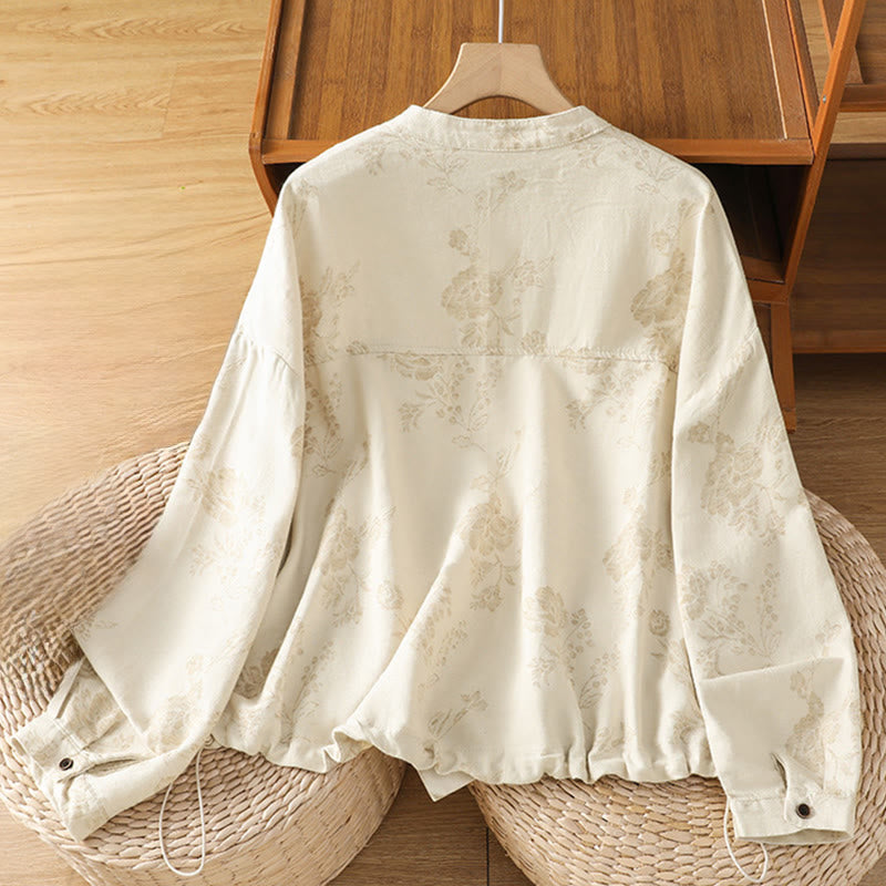 Camisa de poliéster de manga larga para mujer con estampado casual de Buddha Stones - image 11