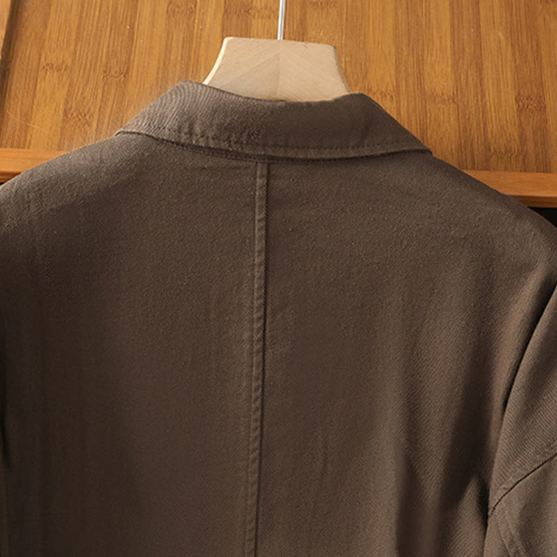 Camisa informal de algodón y poliéster con cuello alto y manga larga para mujer con bolsillos de Buddha Stones - image 3