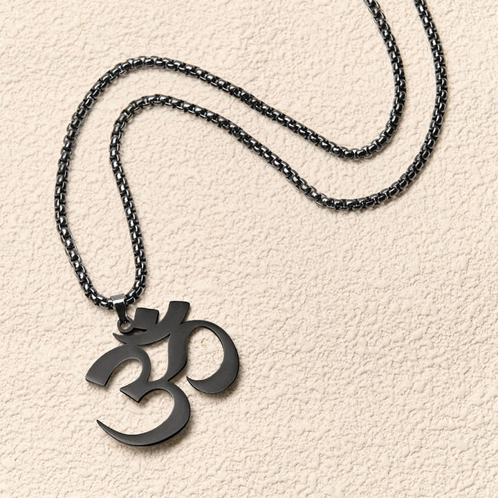 Buddha Stones Colgante de acero inoxidable con símbolo Om y mantra - image 19