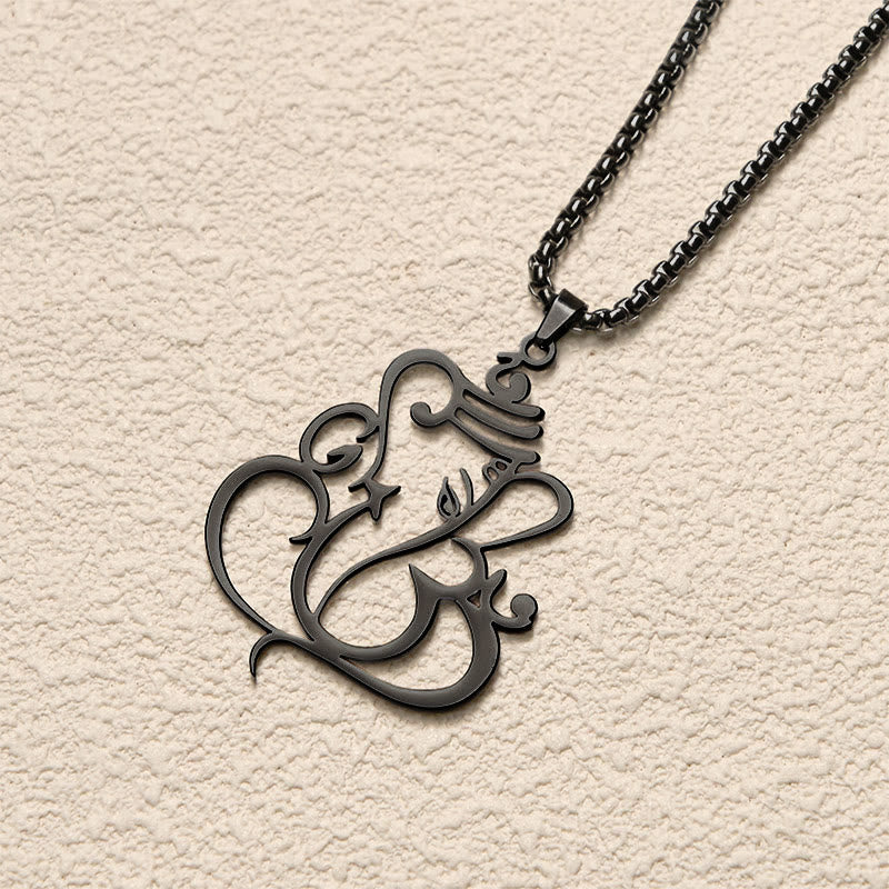 Collar con colgante de protección de acero inoxidable con elefante Ganesha y Buddha Stones - image 16