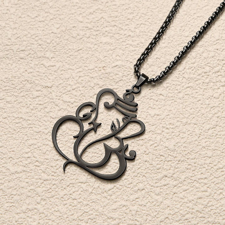 Collar con colgante de protección de acero inoxidable con elefante Ganesha y Buddha Stones - image 16