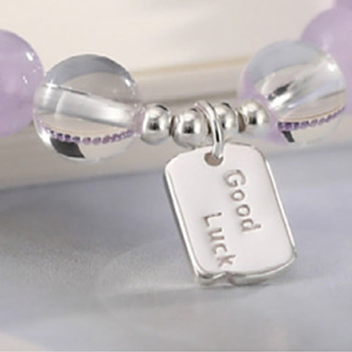 Pulsera de amuleto de la suerte con Buddha Stones, amatista, cuarzo rosa y cuarzo fresa - image 10