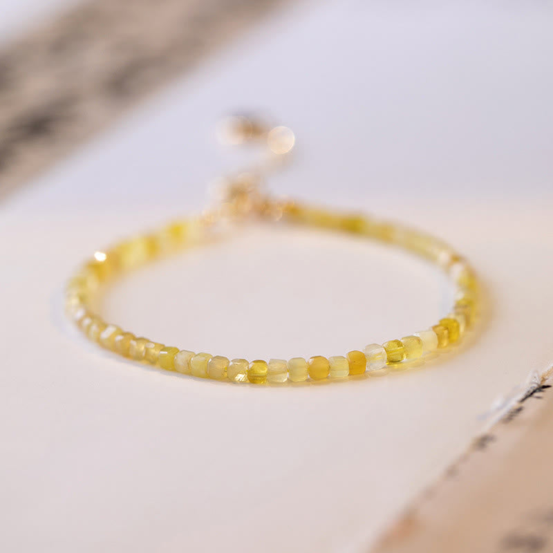 Pulsera de motivación con cuentas ultrafinas de ópalo natural de 2 mm de Buddha Stones - Ópalo de 2 mm (circunferencia de la muñeca: 14-17 cm) - image 0