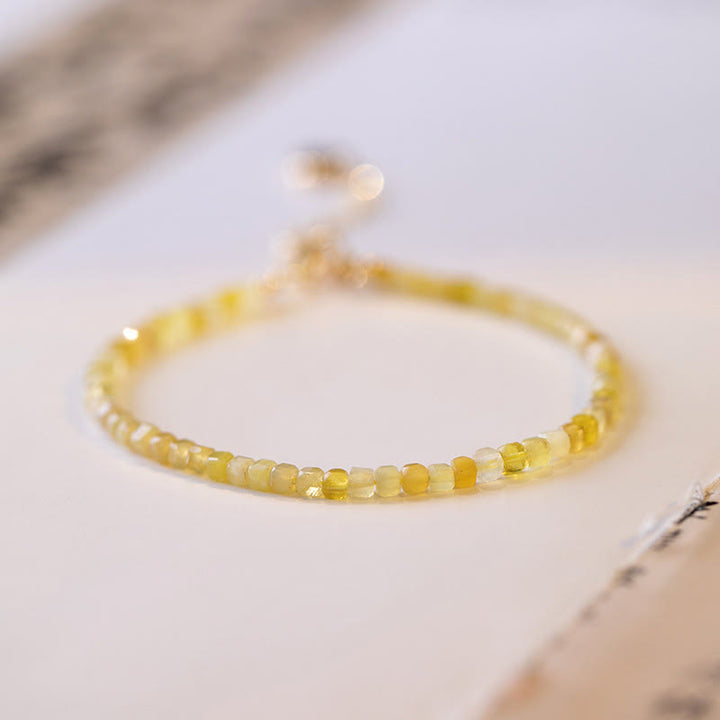 Pulsera de motivación con cuentas ultrafinas de ópalo natural de 2 mm de Buddha Stones - Ópalo de 2 mm (circunferencia de la muñeca: 14-17 cm) - image 0